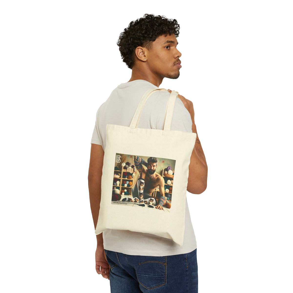 Cat Daddy Cotton Canvas Tote Bag – Blu Fiber Company